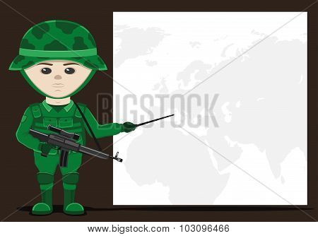 Soldier background with space for text.