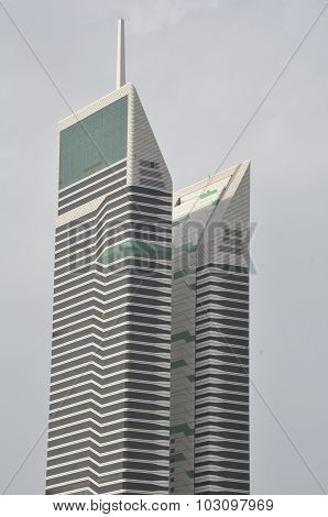 Acico Twin Towers along Sheikh Zayed Road in Dubai, UAE