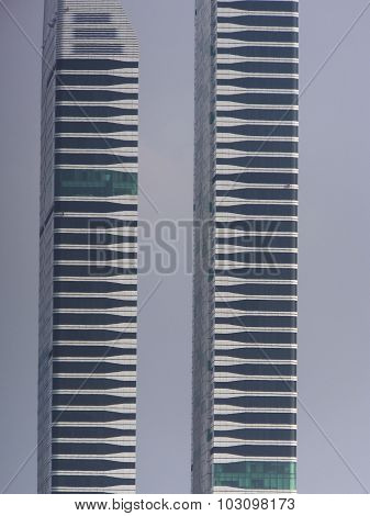 Acico Twin Towers along Sheikh Zayed Road in Dubai, UAE