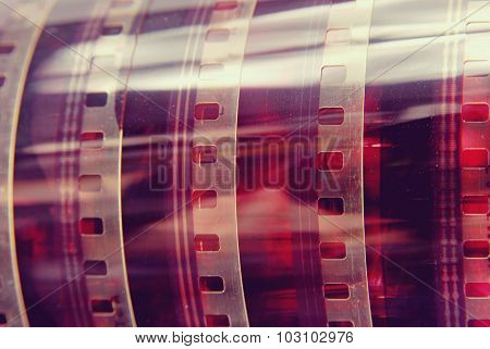 Closeup Vintage Photography Film Strip Roll