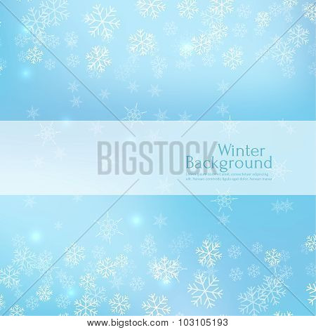 Gentle winter abstract background