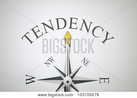 An image of a nice compass with the word tendency