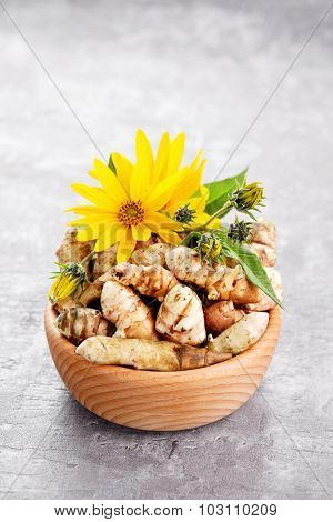 bowl full of topinambur - fruits and vegetables