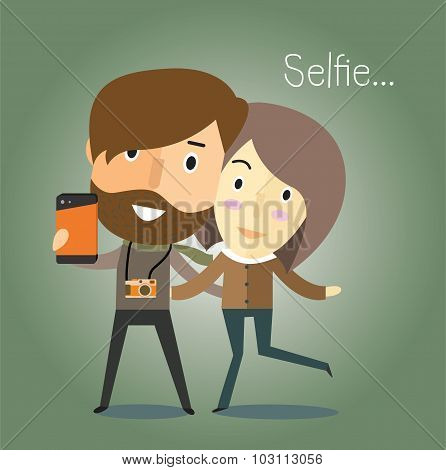 selfie with girlfriend