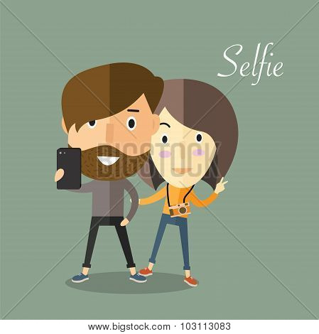 selfie with girlfriend