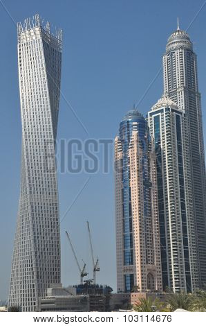 Cayan Tower at Dubai Marina in Dubai, UAE