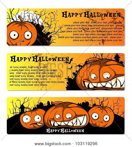 set of flyers to Halloween Party