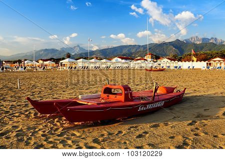 Paddle Boat On The Beach
