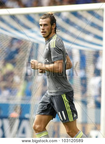 BARCELONA - SEPT, 12: Gareth Bale of Real Madrid during a Spanish League match against RCD Espanyol at the Power8 stadium on September 12 2015 in Barcelona Spain
