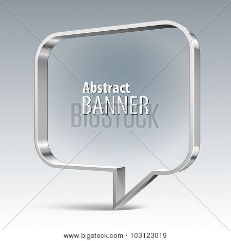 Shiny Metal Vector Vector Banner. Eps 10
