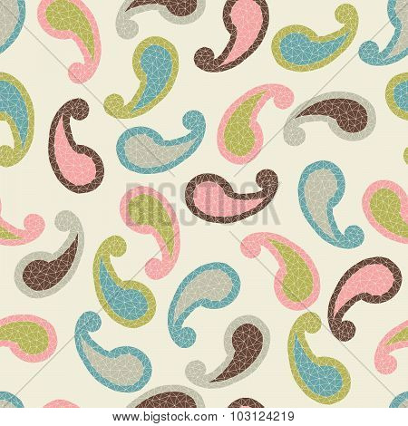 Geometric paisley backdrop. Geometric paisley backdrop.