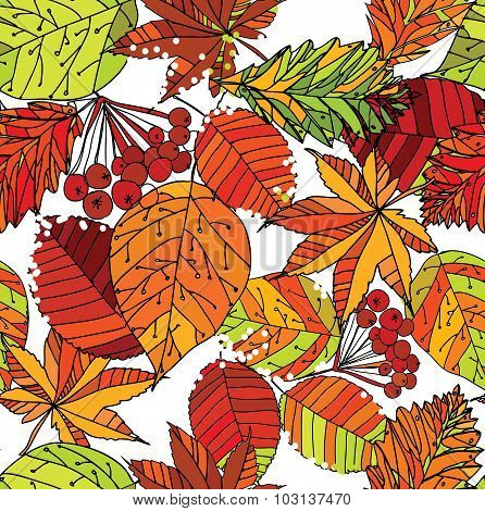 autumn leaf seamless pattern