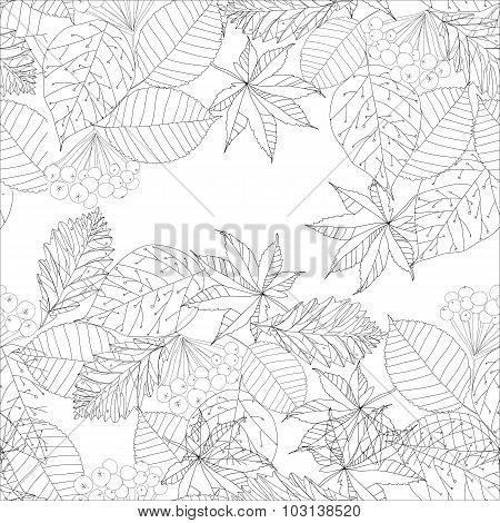 graphic  autumn leaves