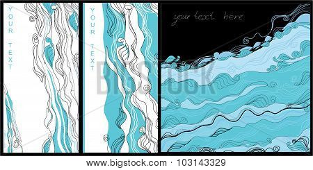 Set of doodle banners with space for Your text
