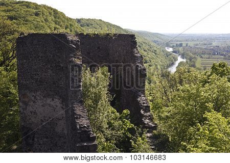 The ruins of the old castle