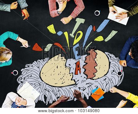Creativity Idea Imagination Reveal Surprise Concept