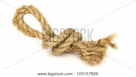 Knot With A Loop From A Thick Rough Rope