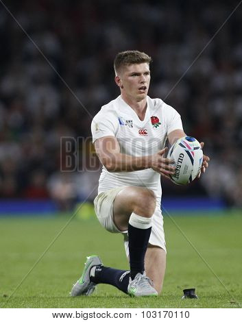 TWICKENHAM, ENGLAND - SEPTEMBER 26 2015:  The 2015 Rugby World Cup Pool A match between England and Wales at Twickenham Stadium, on September 26, 2015 in London, United Kingdom.