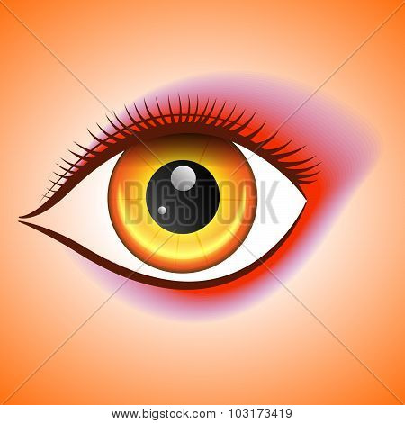Magic makeup red eye