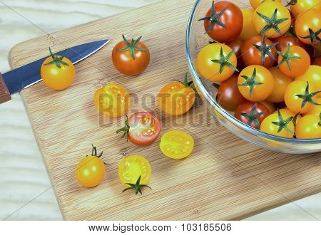 Tomatoes On A Cutting Board