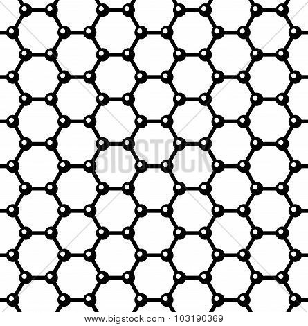 Graphene Seamless Pattern. Vector