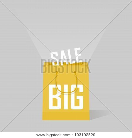 big sale bags over gray background