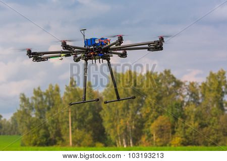 Multicopter in flight