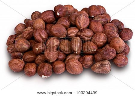 Hazelnuts In A Wooden Bowl