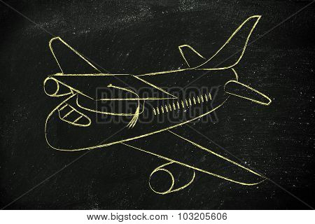 Study Abroad: Airplane With Graduation Cap