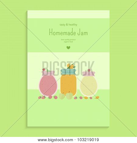Poster with fruit jam