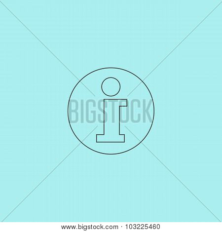 Information sign. Vector icon.
