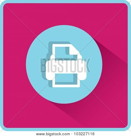 Flat Vector Printer Icon