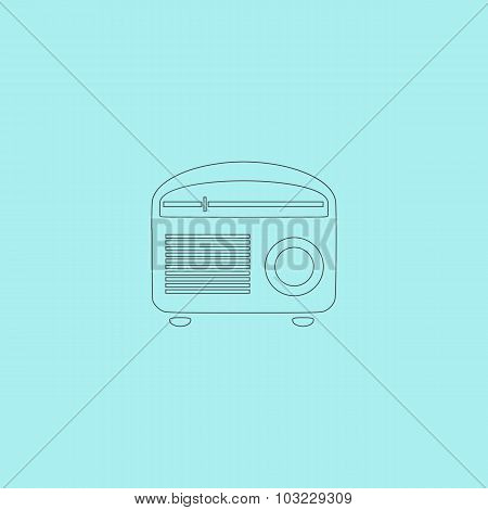 Retro revival radios tuner vector illustration.