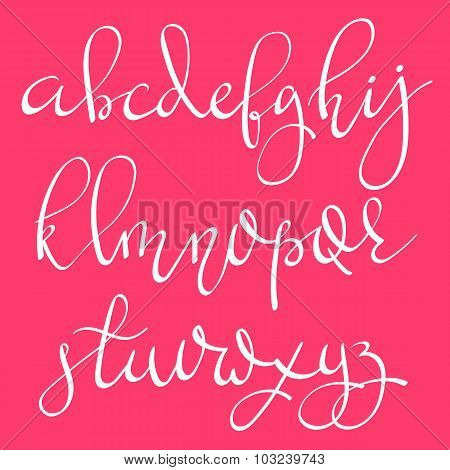 Vector Handwritten Pointed Ink Pen Font