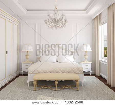 Classic Bedroom Interior.