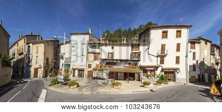 Small Village Of La Javie In France