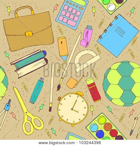 Hand drawn school symbols