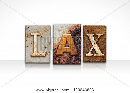 Lax Letterpress Concept Isolated On White