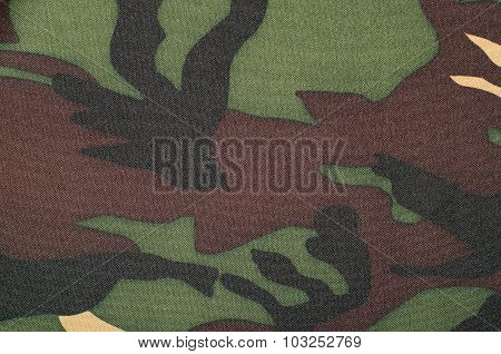 Camouflage Pattern On Fabric.