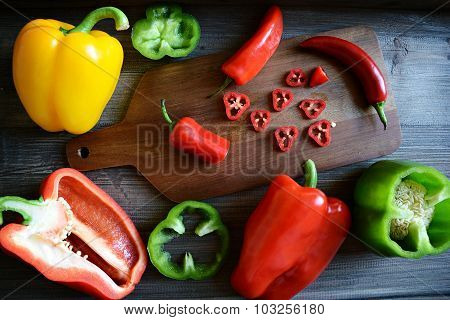 Paprika and chilli pepper