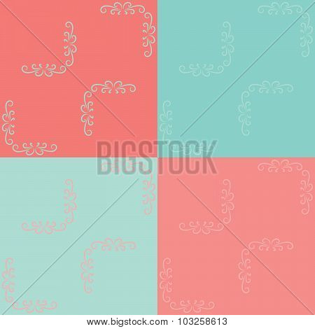 Set of 4 seamless patterns