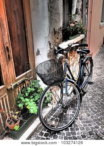 italian street and bicycle
