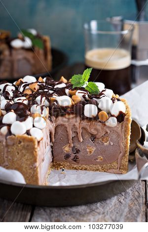 Rocky road ice cream cake