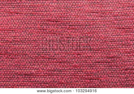 Background of red fabric texture, close up.