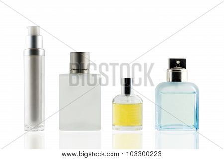 Perfume Bottle Isolated White Background, Use Clipping Path.