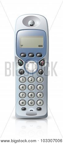 Modern Wireless Telephone. Vector
