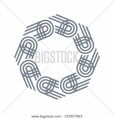 Logo octagon vector abstract icon