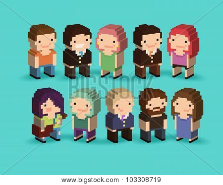 3D Pixel People