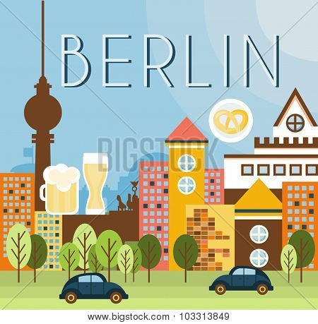 Berlin Landscape Vector Illustration