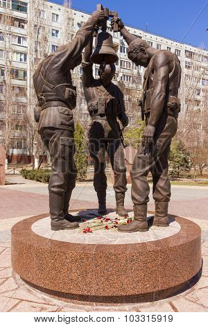 Monument to Soviet soldiers internationalists who fought in Afghanistan